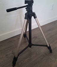 Velbon T-5500 Aluminum Camera Tripod Pan/Tilt Head Adjustable Legs 55 in