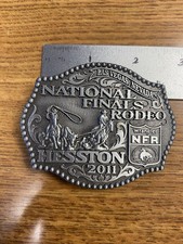 2011 HESSTON NATIONAL FINALS RODEO NFR BELT BUCKLE MONTANA SILVERSMITH NEW