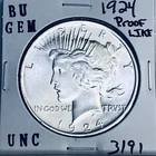 1924 P BU GEM PEACE SILVER DOLLAR UNC MS+++ U.S. MINT RARE COIN 3191