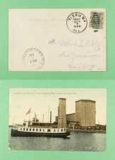 DR WHO 1907 TISKILWA IL PARRY SOUND HARBOR SHIP POSTCARD SPC R06692