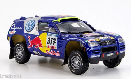 VW VOLKSWAGEN RACE TOUAREG #317 DAKAR 2005 GORDON ZITZEWITZ 1/43 MINICHAMPS - Immagine 2 di 4
