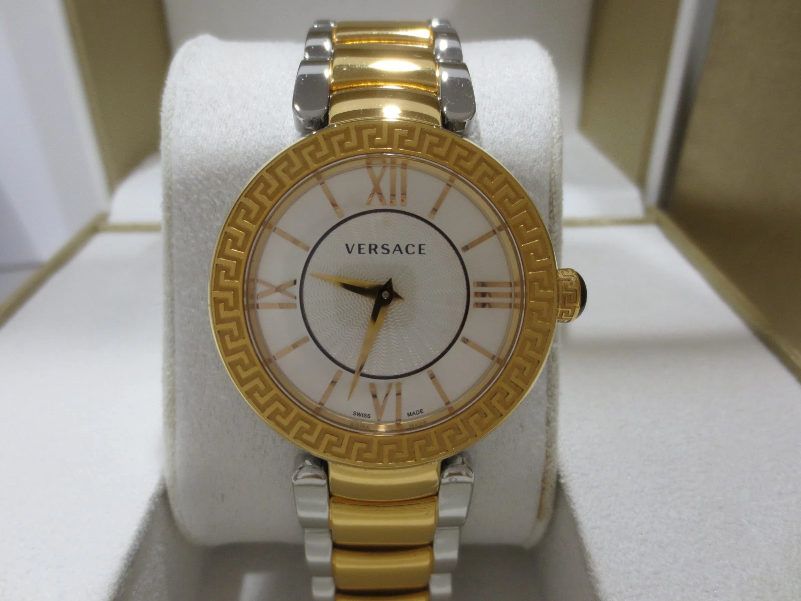 Orologio da polso Versace donna VNC050014 Leda quadrante argento acciaio inox bicolore