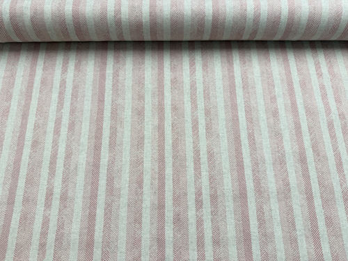 Cortina Siene de lino a rayas rosa beige 280 cm de ancho 1,80 metros - Imagen 3 de 5