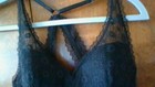 SEXY WIRELESS BLACK LACE! PINK Victoria's Secret M PushUp Bralette Lite Pad EUC — photo 2