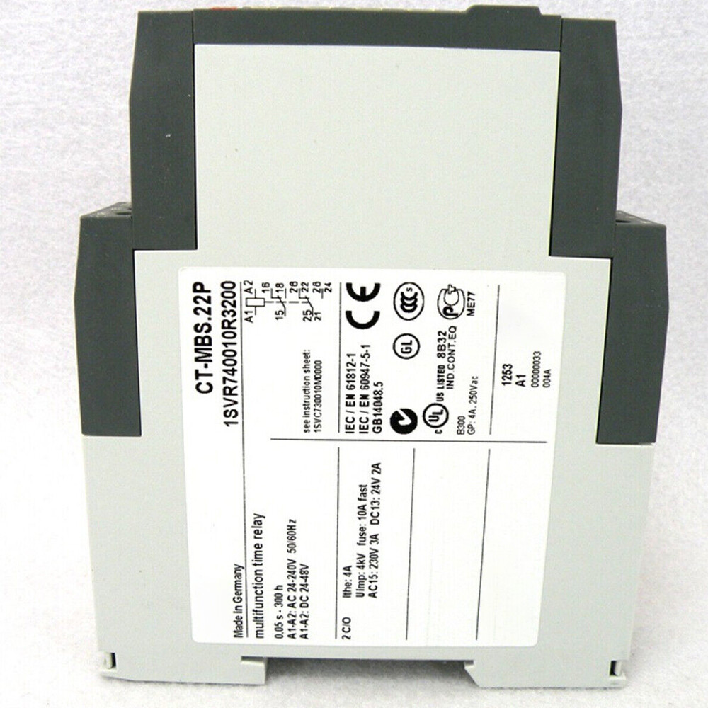 For ABB CT-MBS.22P 1SVR740010R3200 Time Relay 24-240V AC/DC