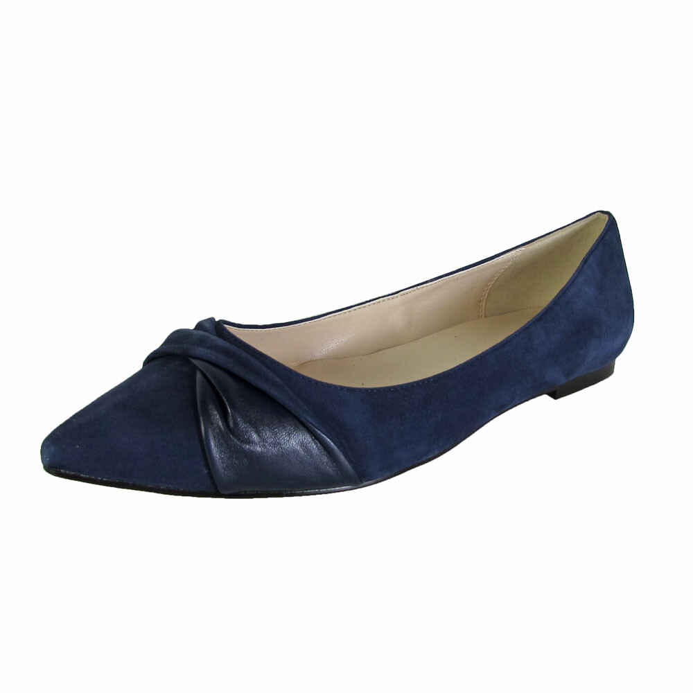 blue suede flat shoes