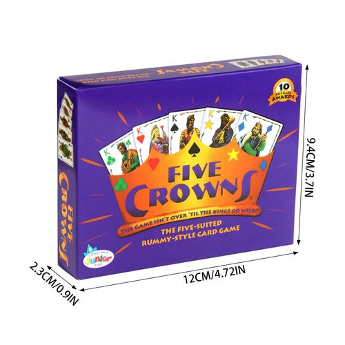 Five Crowns Card Game 5 Suites Classic Original Family Party Rummy Style Play - Picture 10 of 11