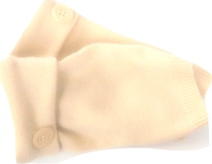 FINGERLESS GLOVES YELLOW CASHMERE MERINO ONE SIZE FITS MOST S - M - L OS MITTENS