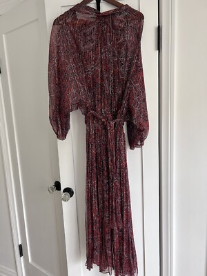 Zimmermann Red Silk Sheer Lace Back Dress 0/XS | eBay