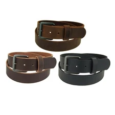 Men's Leather Belt_1 1/2"_Buffalo Leather_Amish Handmade_Brown_Black