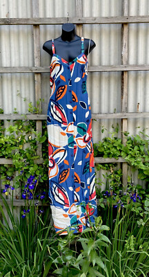 HOBBS Ladies Dress NEW Cocos Multi Sleeveless Button Printed