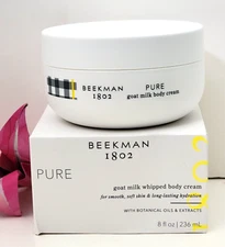 BEEKMAN 1802 PURE GOAT MILK WHIPPED BODY CREAM 8 fl oz NOT SEALED
