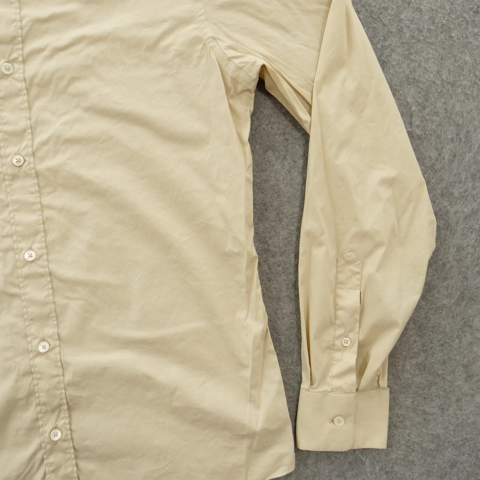 Camisa Mauro Grifoni Para Hombre Mediana Beige 40 Botones Manga Larga Italia Informal Foto 3 de 4