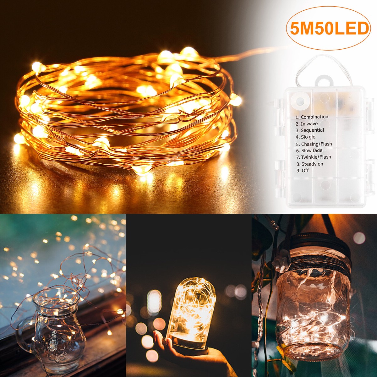 GUOCHENG Kupfer-Lichterkette Mit Katzen-Accessoires – 20 LEDs, Batteriebetrieben, Für Deko & DIY