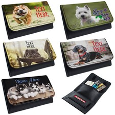 Personalised Tobacco Pouch Dog Rolling Baccy Wallet Smoking Gift Puppy Pet