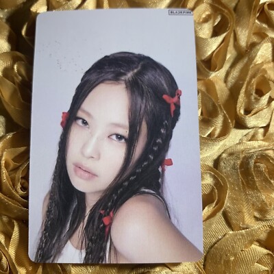 JENNIE BLACKPINK Pink Venom Edition Celeb KPOP Girl Photo Card Red
