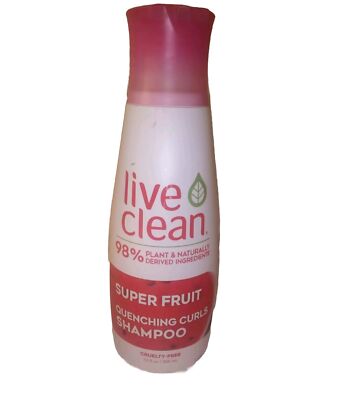 Live Clean Super Fruit Quenching Curls Shampoo 98% Plant Derived 12 fl oz/355mL