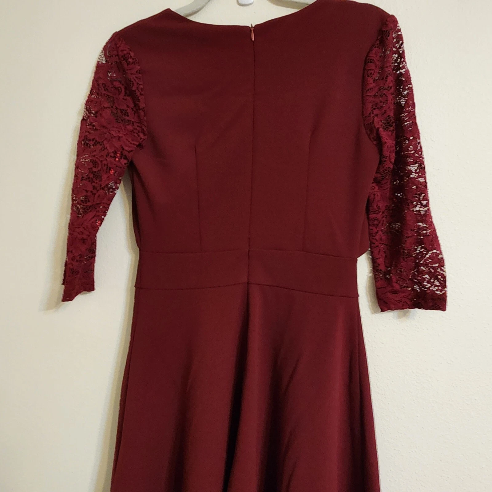 VALENTINO Abito da cocktail donna Miusol vintage scollo quadrato pizzo floreale manica 2 3 taglia S