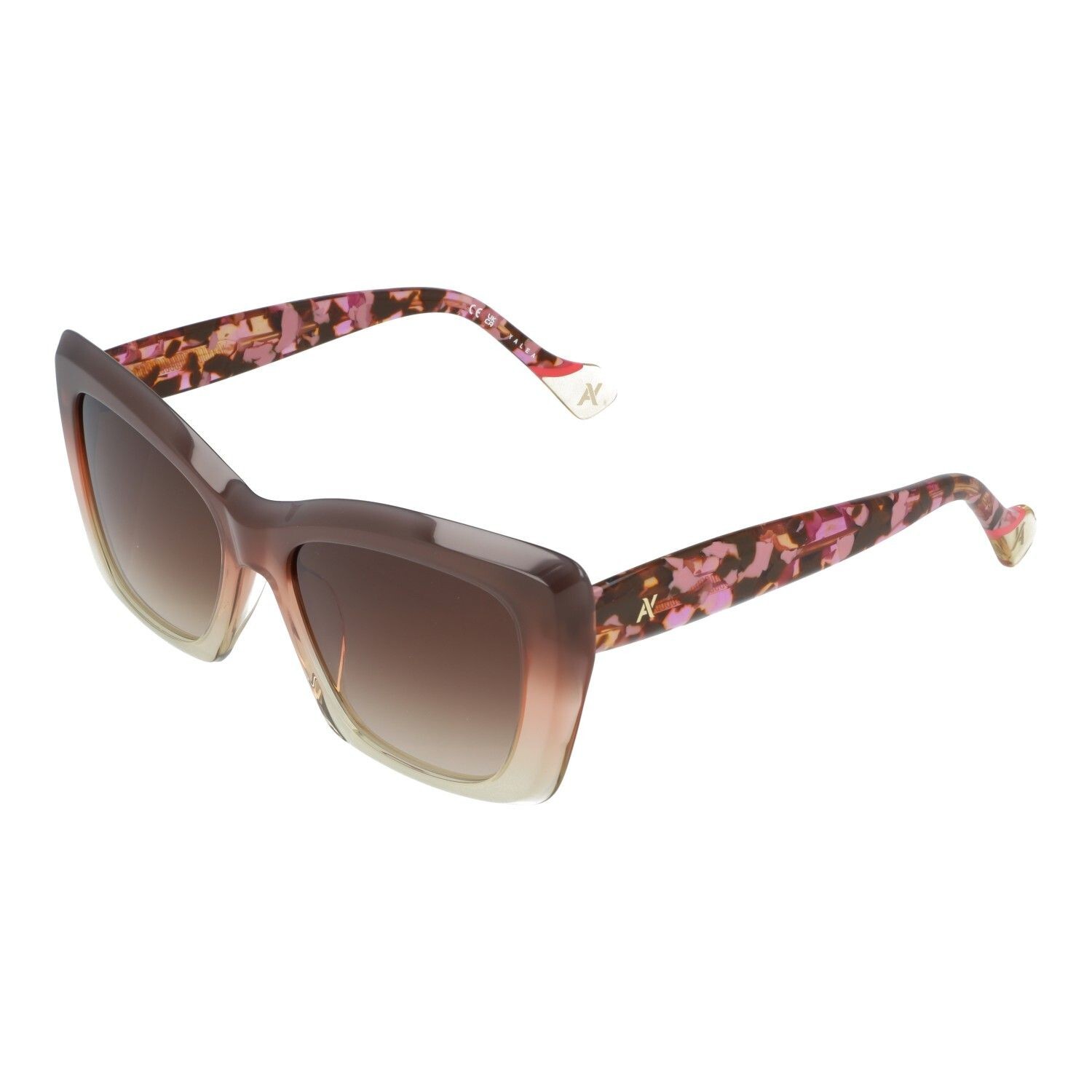 YALEA SYA155 Sunglasses Brown Smoke Gradient Lens 53mm-image