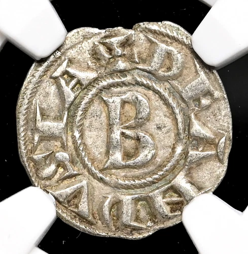 FRANCE, Anduse. Anduse et Sauve. Bernard II. 1145-1165. AR Denier, NGC AU53