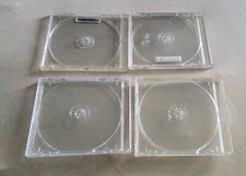 Vintage 90s Quality Clear and Black Jewel Empty CD Cases 8 Pieces Used