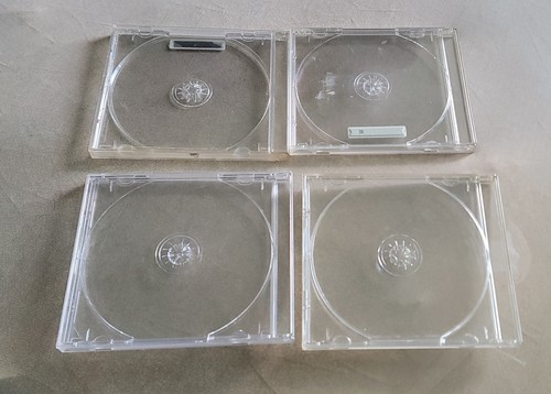Vintage 90s Quality Clear and Black Jewel Empty CD Cases 8 Pieces Used - Picture 1 of 12