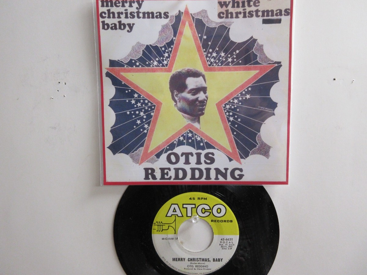 💥*OTIS REDDING HIT 45 + PICTURE [MERRY CHRISTMAS BABY/WHITE