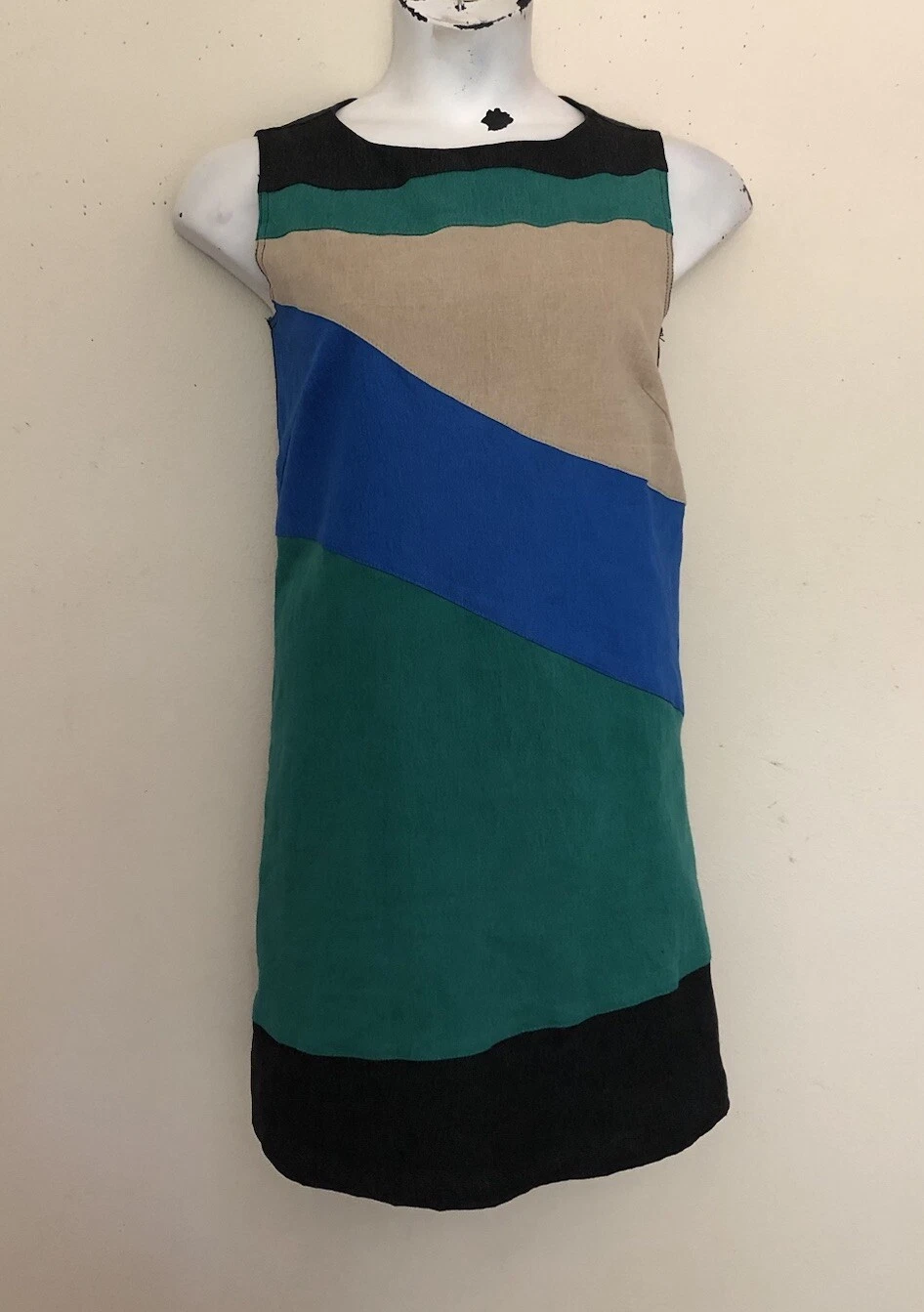 PALM ANGELS Abito senza maniche DG2 di Diane Gilman a turni taglia media elasticizzato colore blocco