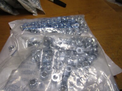 #10-24 Grade 2 Zinc Finish NM Steel Nylon Insert Lock Nut QTY 200