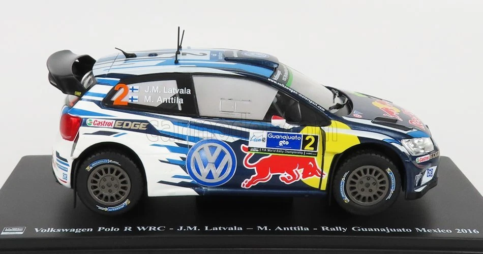 MODELLINO AUTO STATICO VOLKSWAGEN POLO R WRC RALLY MEXICO 2016 LATVALA 1/24 - Immagine 3 di 3