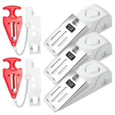 Door Stop Security Alarm Wedge Stopper Portable Home Travel 120dB Anti  Theft Kit