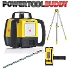 Leica Rugby 610 laser NEW 120 detector level Lithium With Tripod & Staff HFD