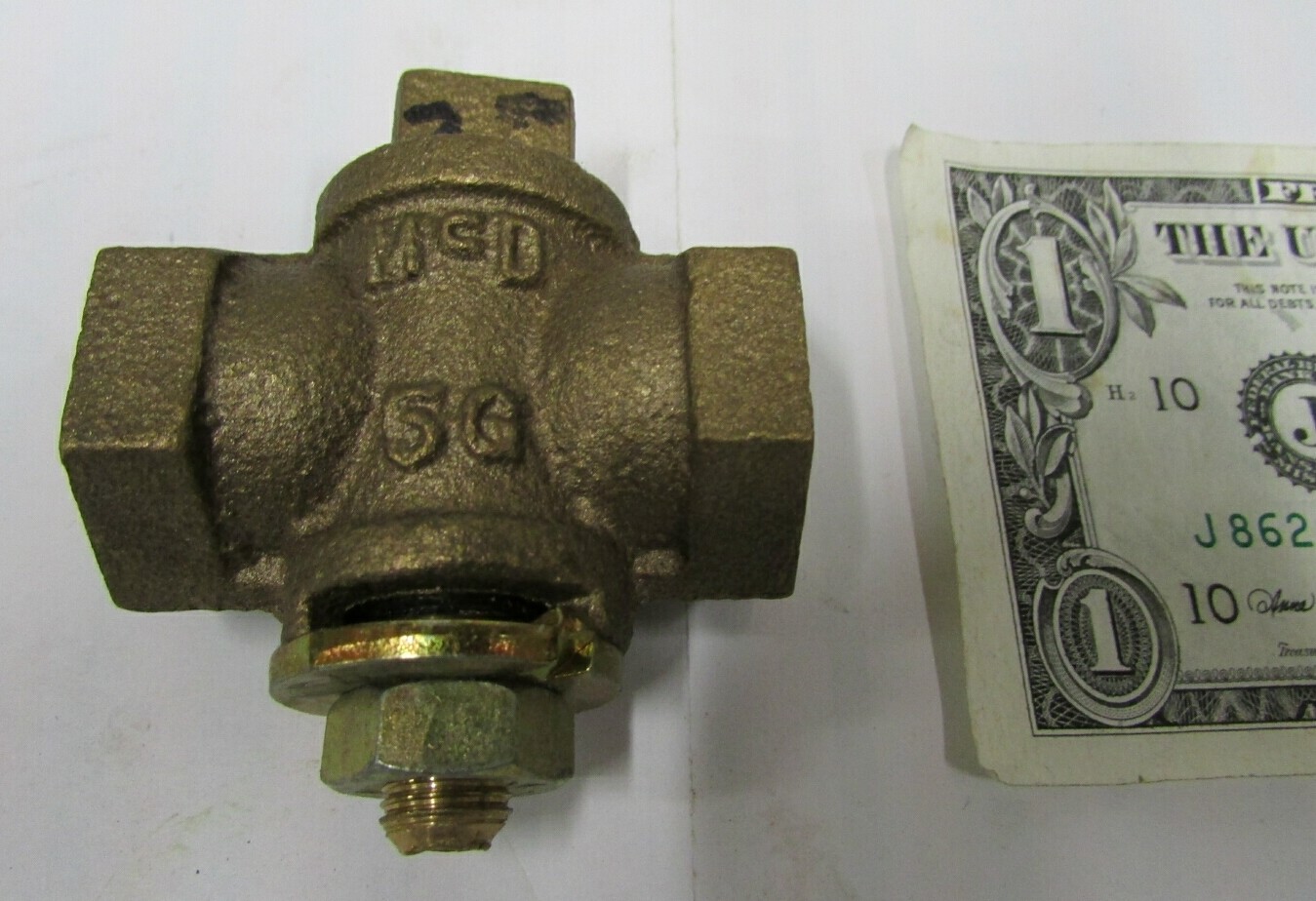 McDonald Bronze Gas Cocks Shutoff Soil Valves 1/2" NPT Female Plug Plumbing Flat