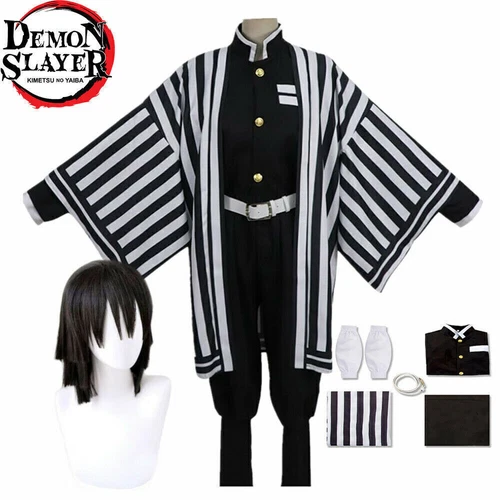 Anime Demon Slayer Kimetsu no Yaiba Iguro Obanai Halloween Cosplay Costume Wig - Picture 2 of 13