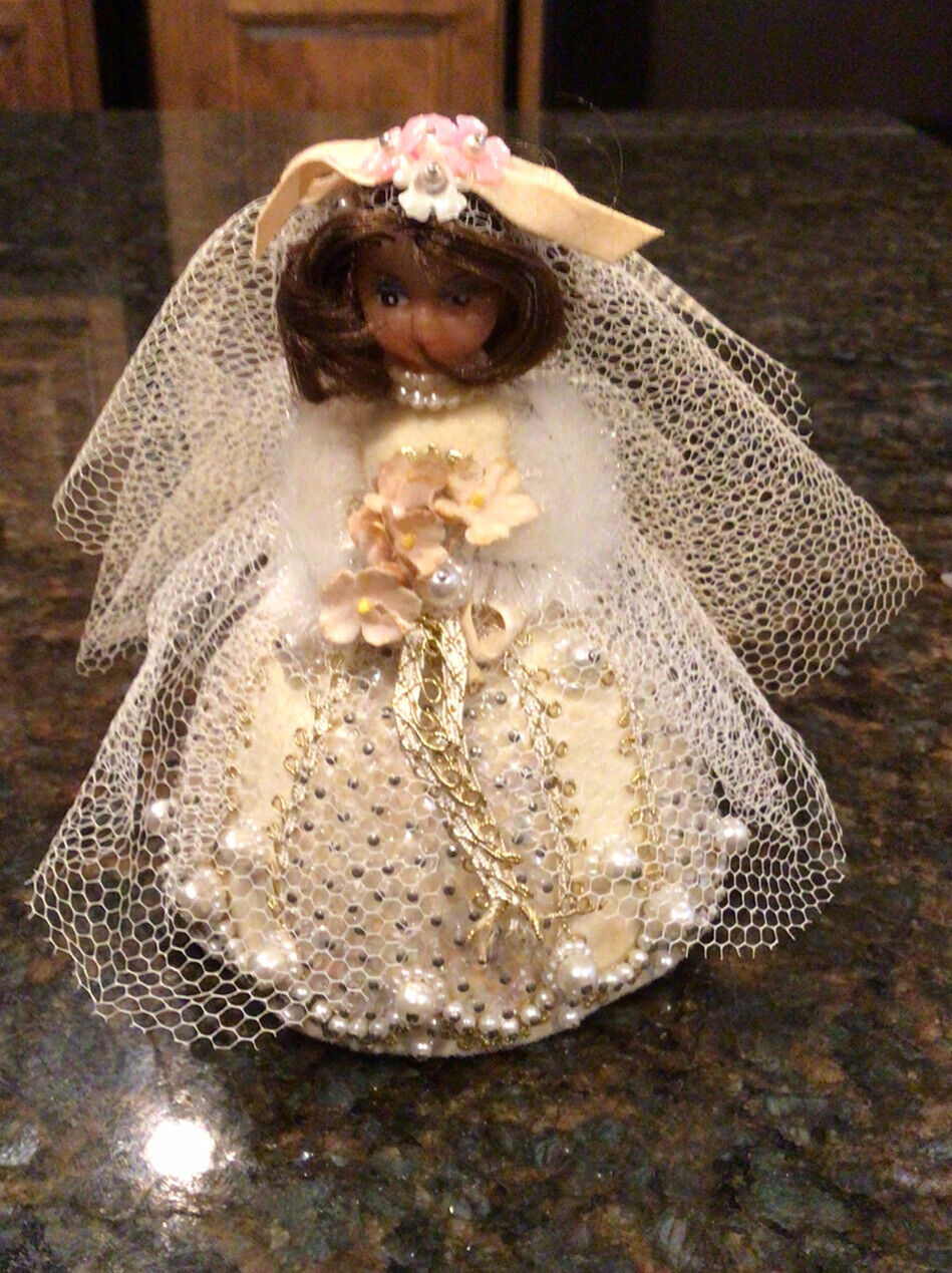 price Vintage Pin Sequin Pearl & Pipe Wedding Doll Dress Cleaner Very popular Bride