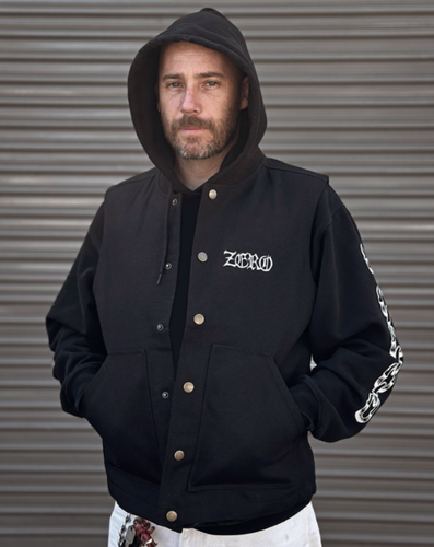 Zero Skateboards Wasteland Insulated Embroidered Logo Canvas Vest Black Large - Picture 3 of 3