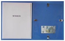 Benito Mussolini scritta nera minimalista duce fascismo quadro cornice vetro