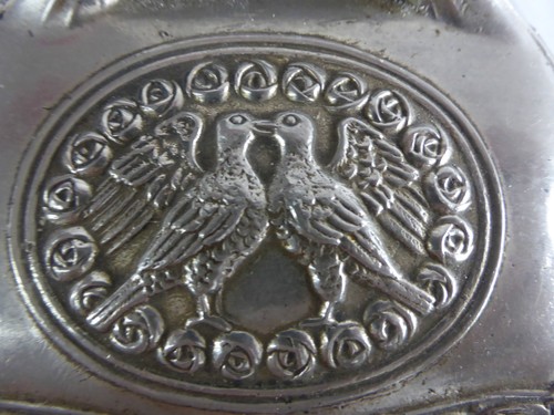 JOLIE BOITE EN METAL ARGENTE ART NOUVEAU MARQUE JANCO ECRIN BIJOUX COLOMBES NUME - Picture 9 of 10