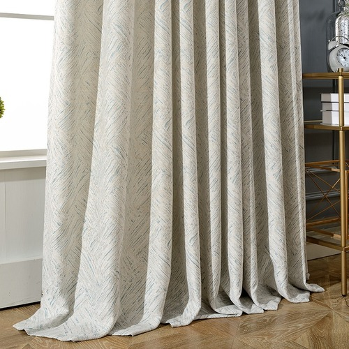 Curtains Nordic Modern Chenille Shade White Cloth Bedroom Room Blackout Curtain - Bild 2 von 9