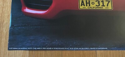FERRARI 360 MODENA poster WIZARD & GENIUS 2000 NEW as found