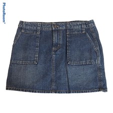 Route 66 Mini Skirt Womens 10 Denim Medium Stone Washed Blue 100 Cotton Pockets