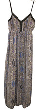 Doe & Rae paisley maxi dress with adjustable spaghetti straps size medium M