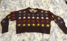 Wildfox Multi Color Stars Sweater Size medium