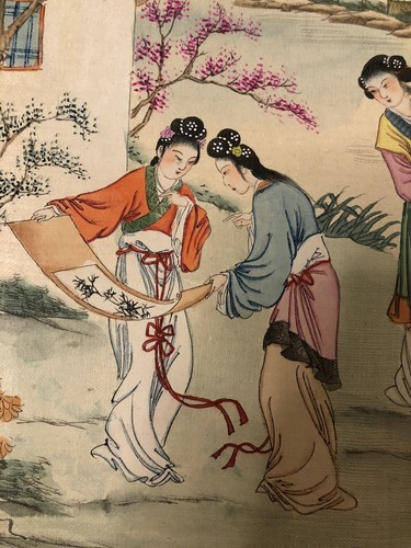 Large Antique Chinese Paintings of Palace Life - Picture 4 of 8