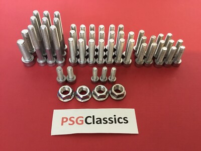 Aprilia RS125 99-10 53 Stück Motordeckel Schrauben Bolzen Edelstahl Zylinder