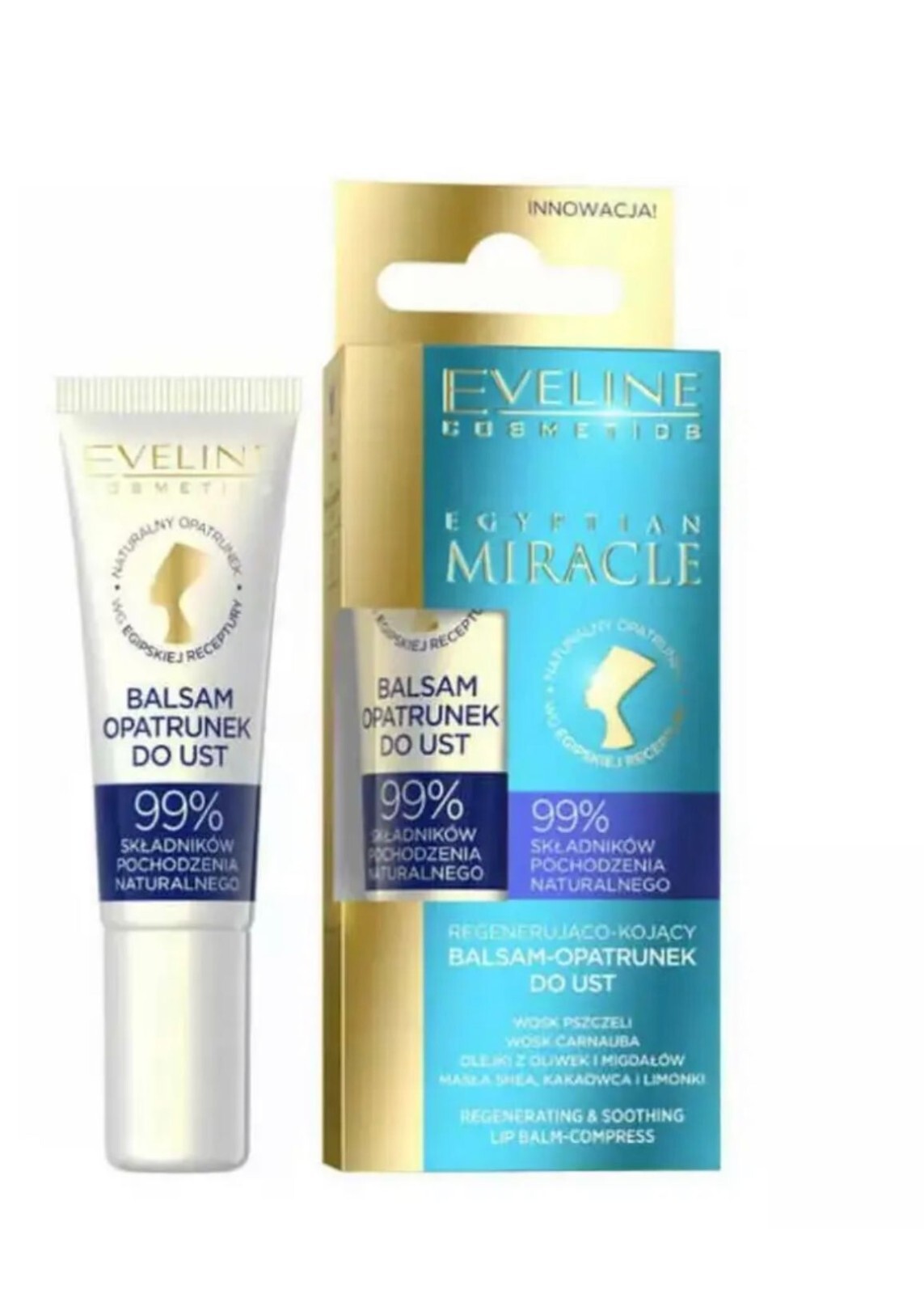 Eveline Egyptian Miracle Balsam - regenerating and soothing lip dressing, 12ml