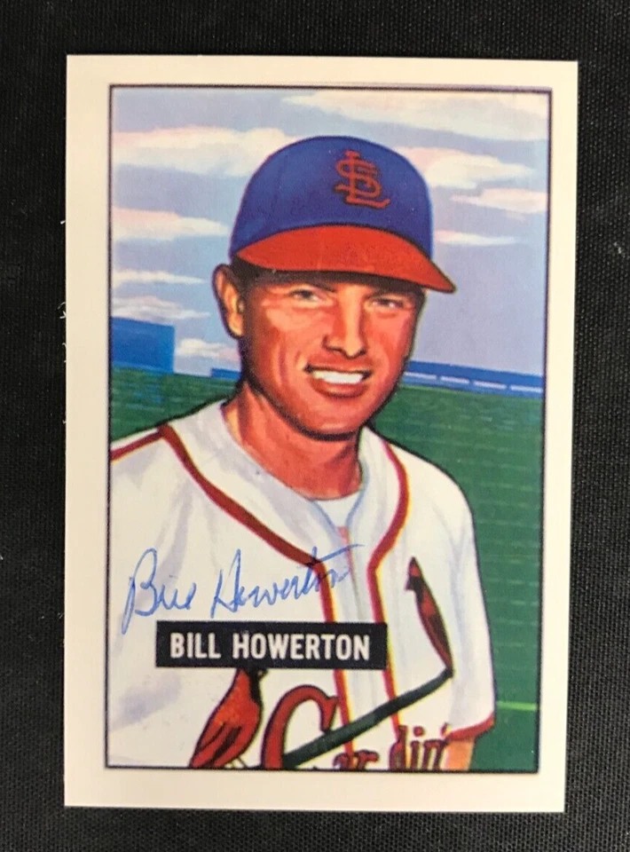 Bill Howerton Signed 1986 C.C.C. Reprint Card #229 JSA AUTO 1951 Bowman (d.2001) - Image 3 of 4