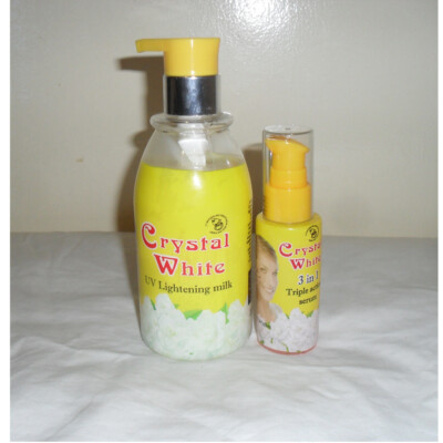 Crystal White UV Lightening Moisturising Milk Lotion & Triple Action Oil 2pcs