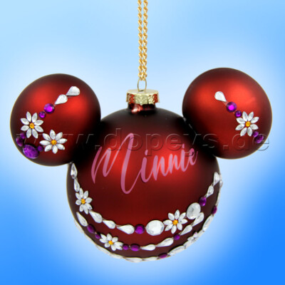 Disney ''Minnie Maus'' Weihnachtsbaumkugel mit Mickey Maus Ohren Rot Kurt S. Adler