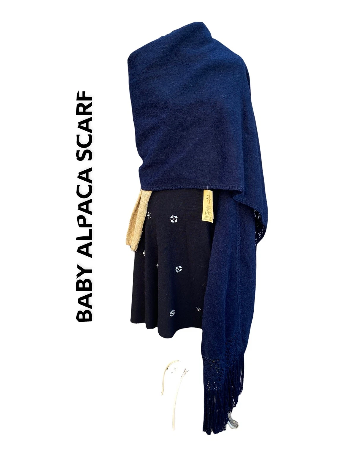 Baby Alpaca Scarf, Solid Weave Brushed, 90 In Long